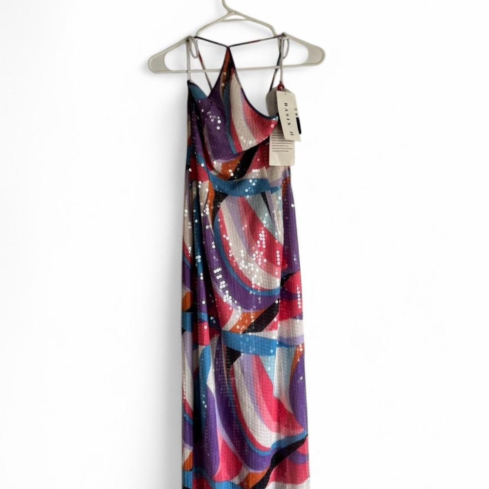 Multicolor Strappy Maxi Dress